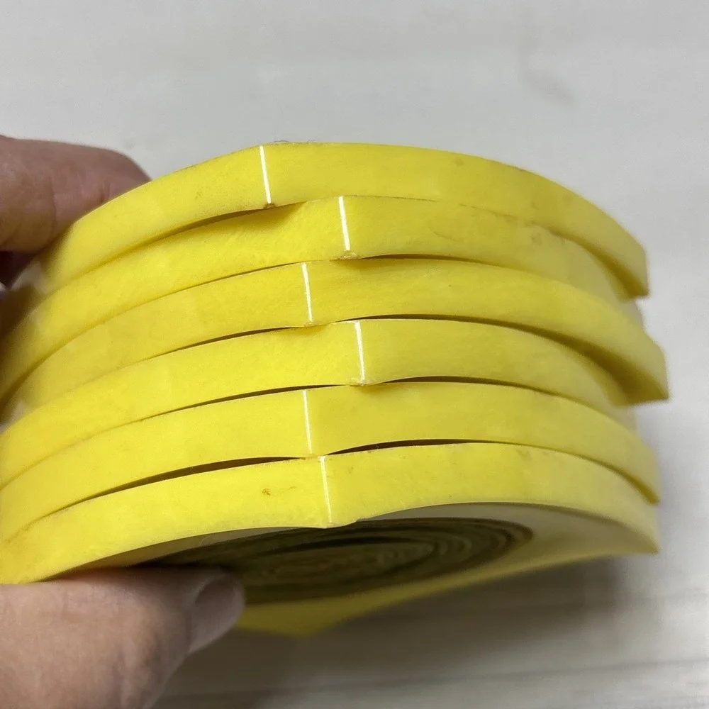 Vintage MCM Mid Century Set of 6 Plastic Drink Coasters Yellow